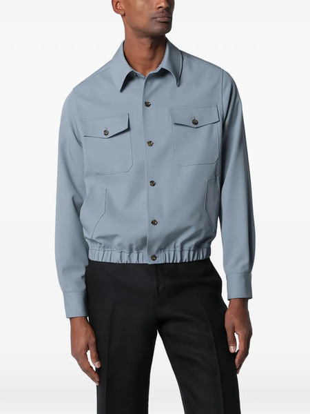  Lardini Buttoned Shirt Jacket - Blue 