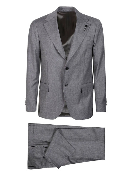  Lardini Buttoned Wool Suit - Grey 