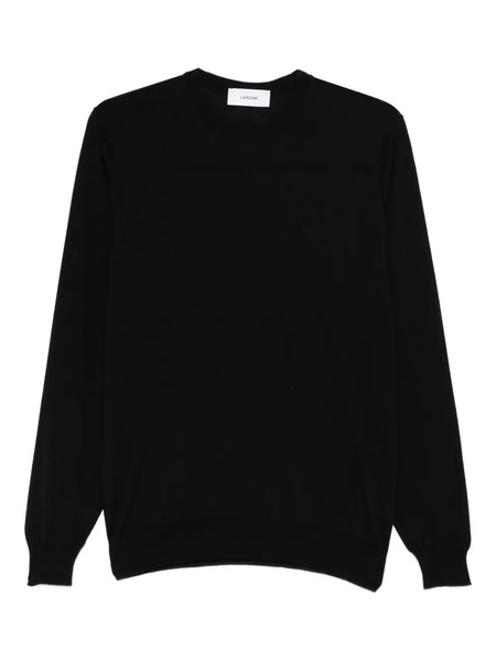  Lardini Crew-neck Wool Sweater - Black 