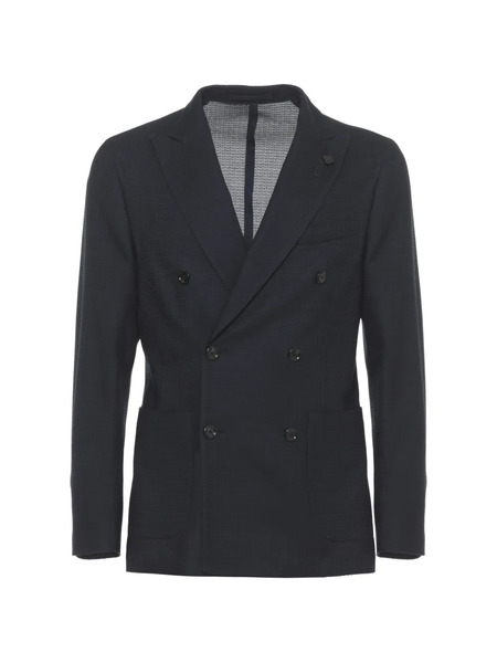  Lardini Double-breasted Blazer - Blue 