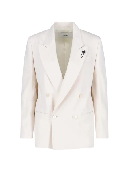  Lardini Double-breasted Blazer - Neutrals 