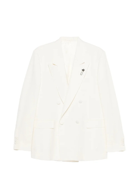  Lardini Double-breasted Blazer - White 