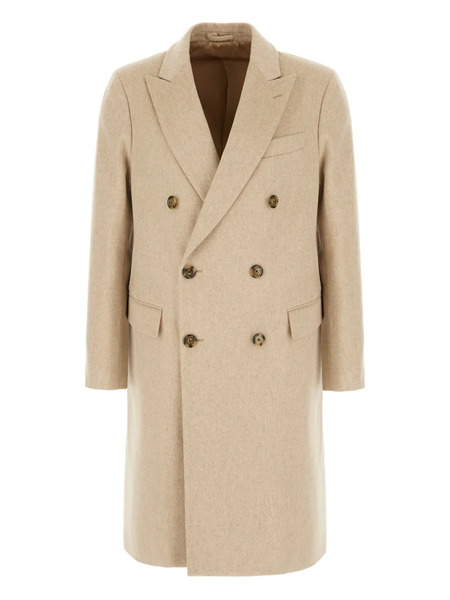  Lardini Double-breasted Wool Coat - Neutrals 