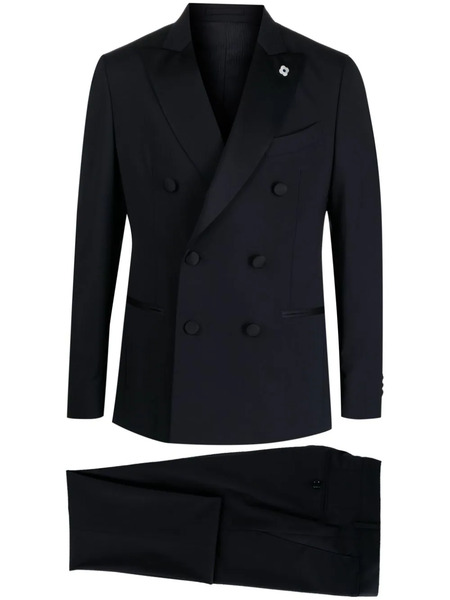  Lardini Double-breasted Wool Suit - Blue 