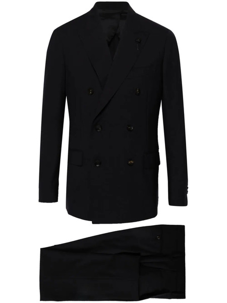  Lardini Double-breasted Wool Suit - Blue 