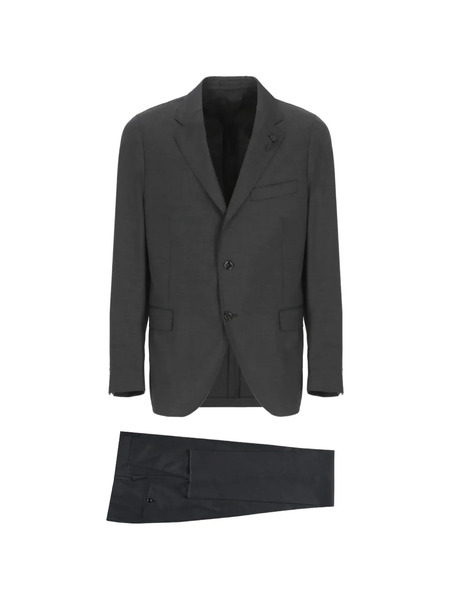  Lardini Flower-button Suit - Grey 