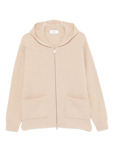  Lardini Hooded Cardigan - Neutrals 
