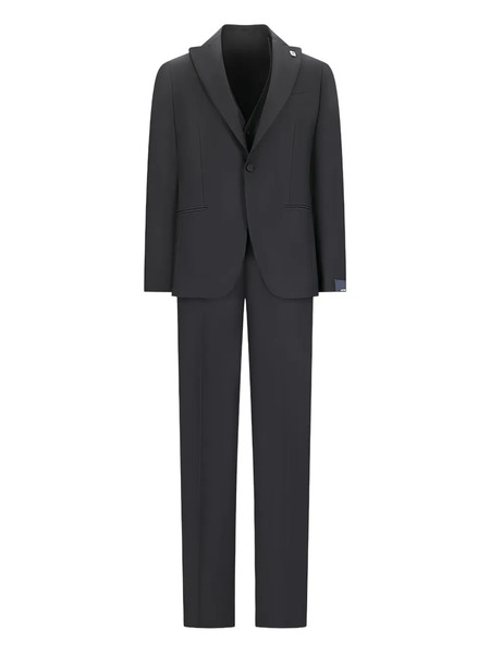  Lardini Peak-lapels Three-pieces Suit - Black 
