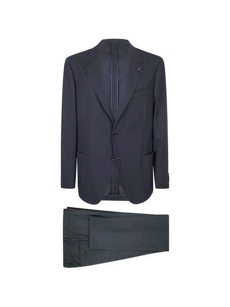  Lardini Pinstriped Single-breasted Suit - Blue 