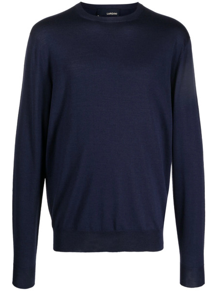  Lardini Plain Wool-silk Jumper - Blue 