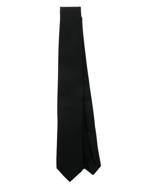  Lardini Pointed-tip Tie - Black 