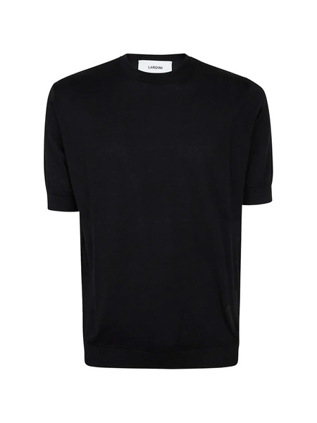  Lardini Short-sleeve Knitted T-shirt - Black 