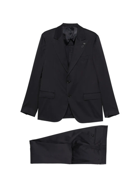  Lardini Single-breasted Cotton Suit - Blue 