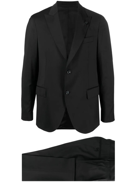  Lardini Single-breasted Two-piece Wool Suit - Black 