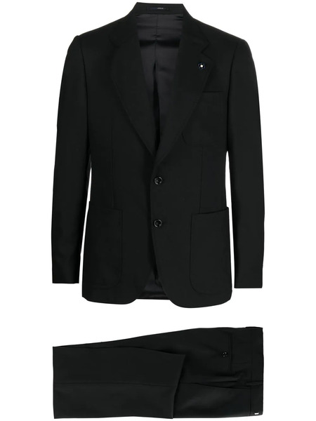  Lardini Single-breasted Wool Suit - Black 