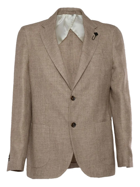  Lardini Three-button Patch-pocket Blazer - Brown 