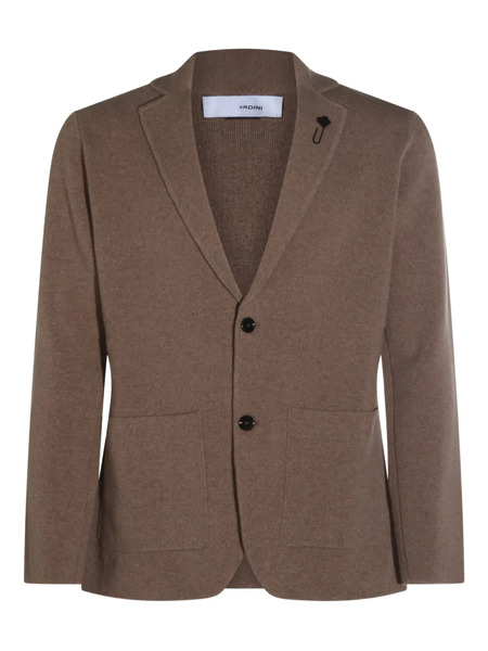  Lardini Two-button Patch-pockets Cardigan - Brown 