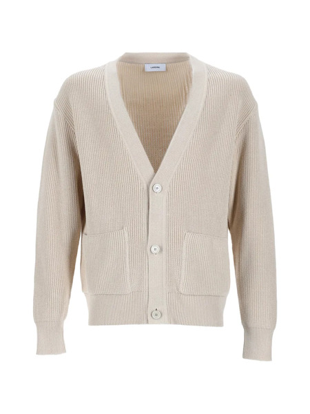  Lardini V-neck Cardigan - Neutrals 