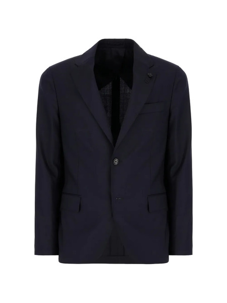  Lardini Wool Button Suit - Blue 