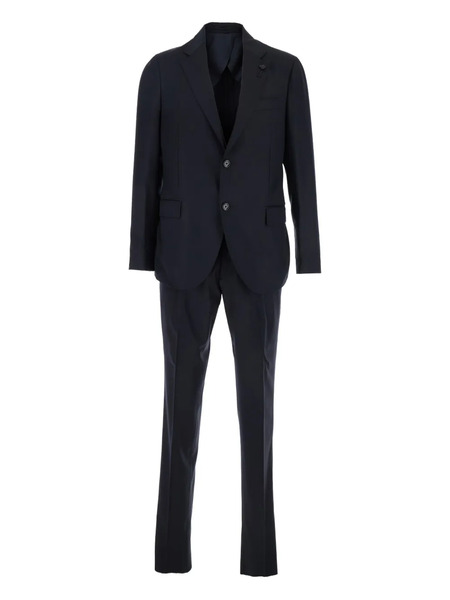  Lardini Wool-silk Blend Single-breasted Suit - Blue 