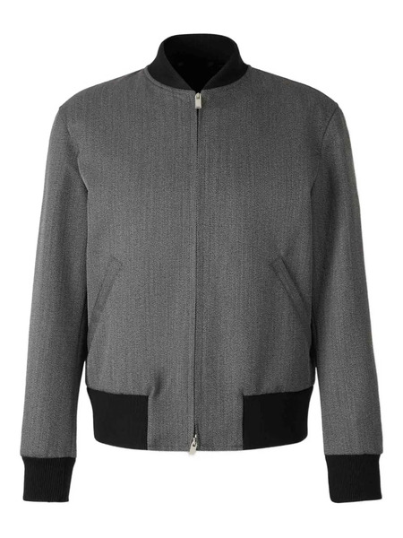  Lardini Zip-front Bomber Jacket - Grey 