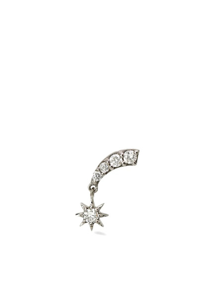  Lark & Berry 14kt White Gold Starburst Diamond Stud Earring - Silver 