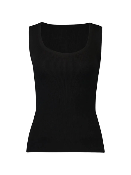  Lars Andersson Scoop-neck Ribbed Tank Top - Black 