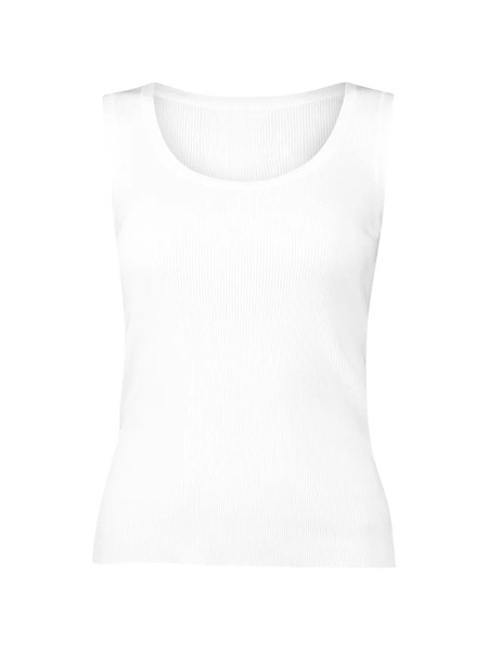  Lars Andersson Scoop-neck Ribbed Tank Top - White 