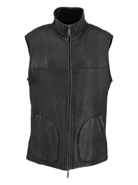  Larusmiani Leather Vest - Nero 
