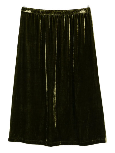  Laura-urbinati Elasticated-waist Velour Midi Skirt - Green 