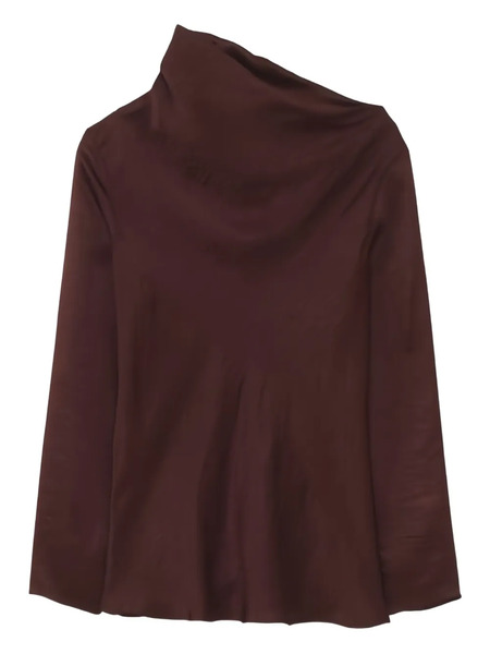  Lauren Manoogian Luster Draped Top - Brown 