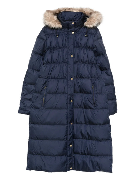 Lauren Ralph Lauren Fur Hooded Coat - Blue 