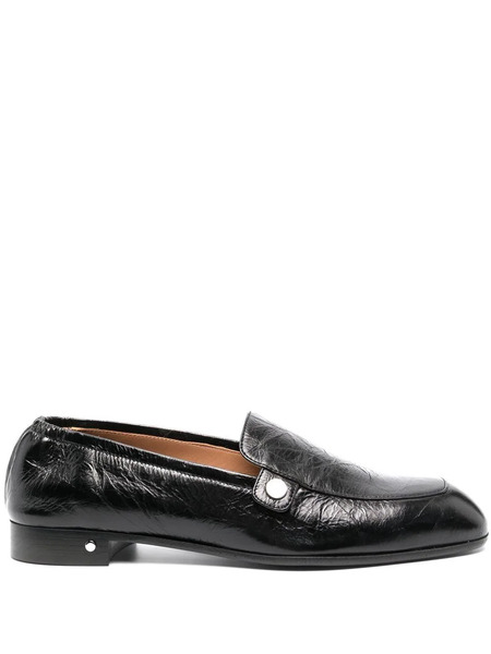  Laurence Dacade Creased Leather Loafers - Black 