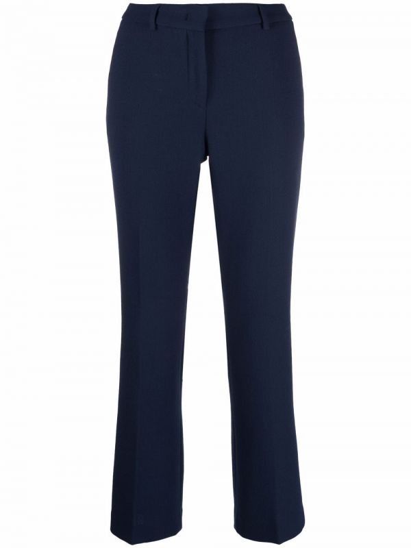 L'autre Chose Cropped Tailored Trousers - Blue 