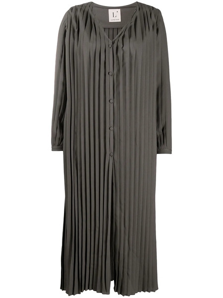  L'autre Chose Pleated Midi Dress - Grey 