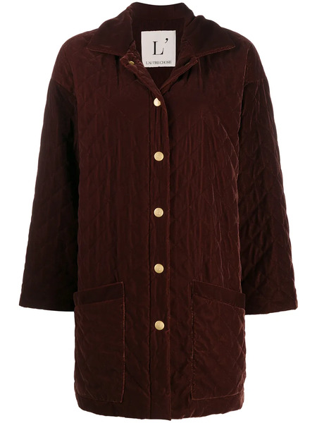  L'autre Chose Quilted Velvet Jacket - Brown 