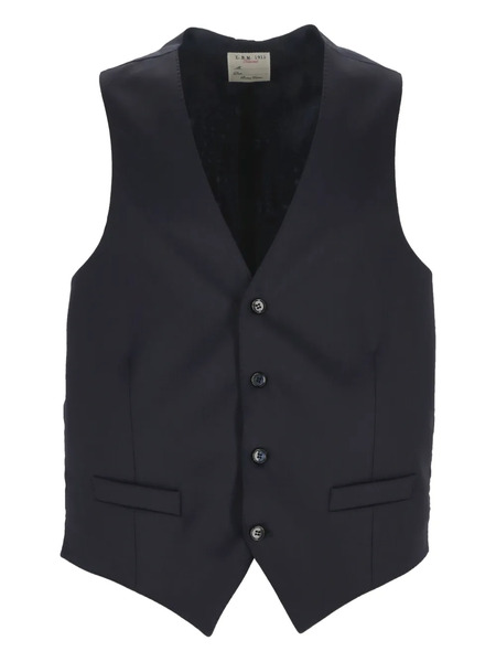  L.b.m. 1911 Button V-neck Waistcoat - Blue 