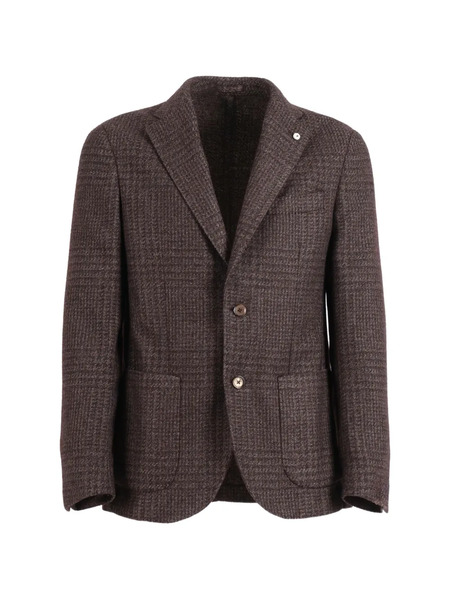  L.b.m. 1911 Checked Single-breasted Blazer - Brown 