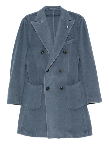  L.b.m. 1911 Double-breasted Patch-pocket Coat - Blue 