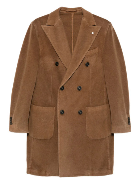  L.b.m. 1911 Double-breasted Patch-pocket Coat - Brown 