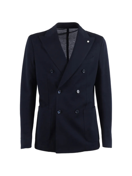  L.b.m. 1911 Drop S Double-breasted Blazer - Blue 