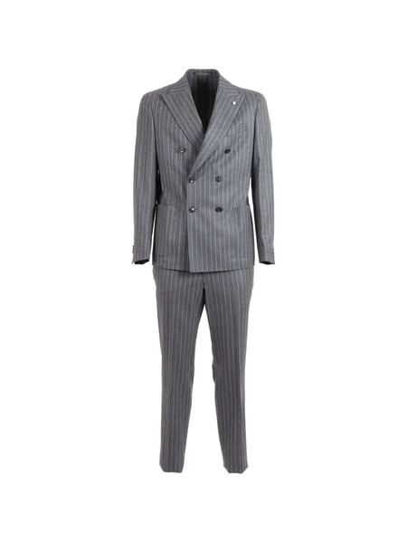  L.b.m. 1911 Pinstripe Double-breasted Suit - Grey 