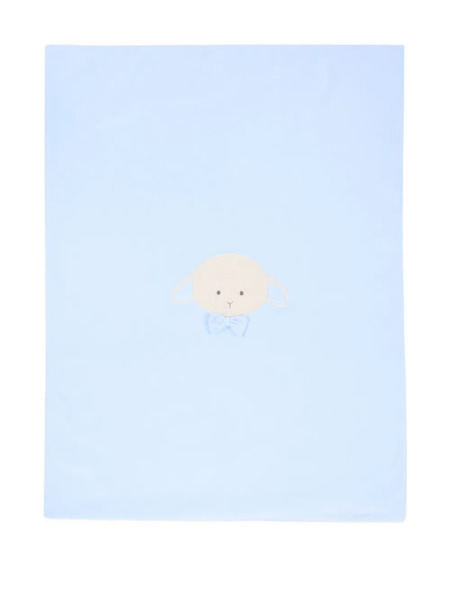  Le Boo Beebè Lamb-detail Blanket - Blue 