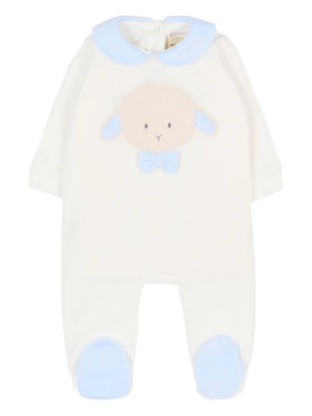  Le Boo Beebè Sheep Embroidered Babygrow - Neutrals 