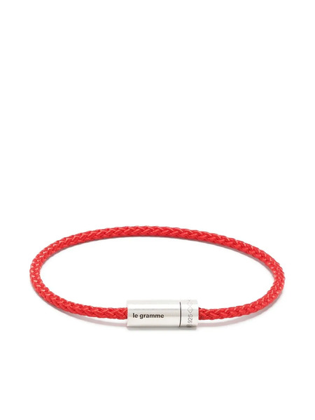  Le Gramme Engraved-logo Nato Bracelet - Red 