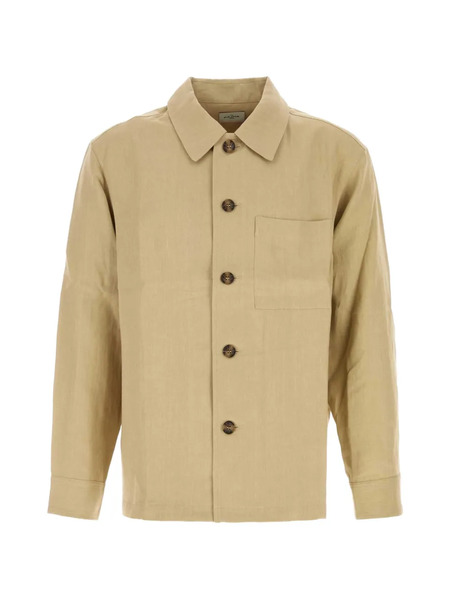  Le Kasha Button Linen Overshirt - Neutrals 