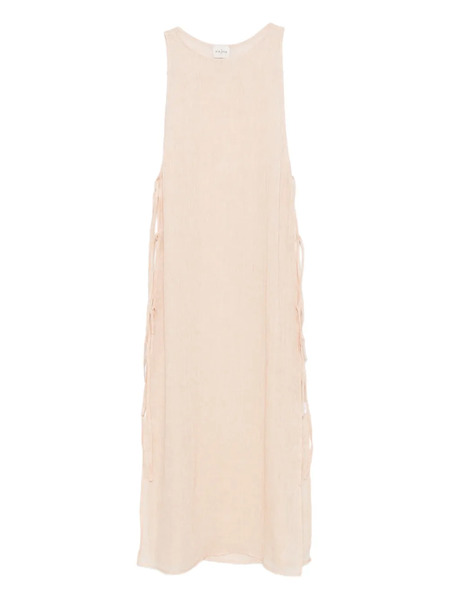  Le Kasha Jarajus Side-tie Linen Maxi Dress - Neutrals 