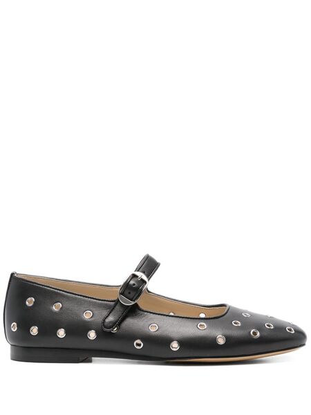  Le Monde Beryl Eyelet-studded Ballet Flats - Black 