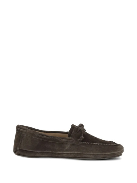  Le Monde Beryl Suede Driver Loafers - Brown 