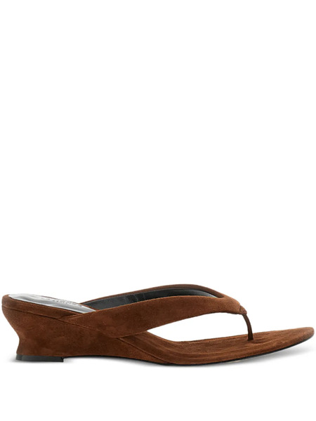  Le Monde Beryl Thong-strap Wedge Sandals - Brown 